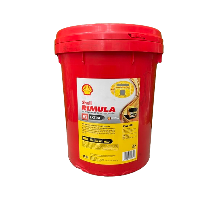 Nhớt Shell Rimula R2 Extra 15W40 CF-4 18 LÍT