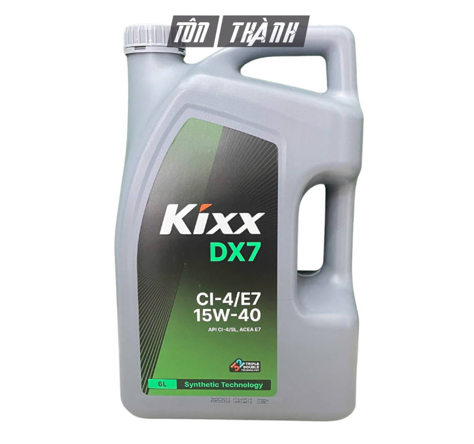 Dầu Động Cơ Diesel/Xăng KIXX DX7 15W-40 API CI-4/SL (6 Lít) - Chuyên Động Cơ Dầu