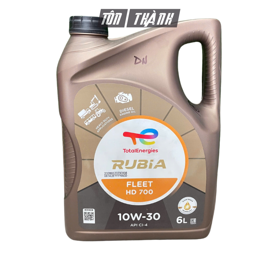 Dầu Động Cơ Diesel TOTAL RUBIA FLEET HD700 CI-4 10W-30 (6 Lít) - Nhập Khẩu KOREA