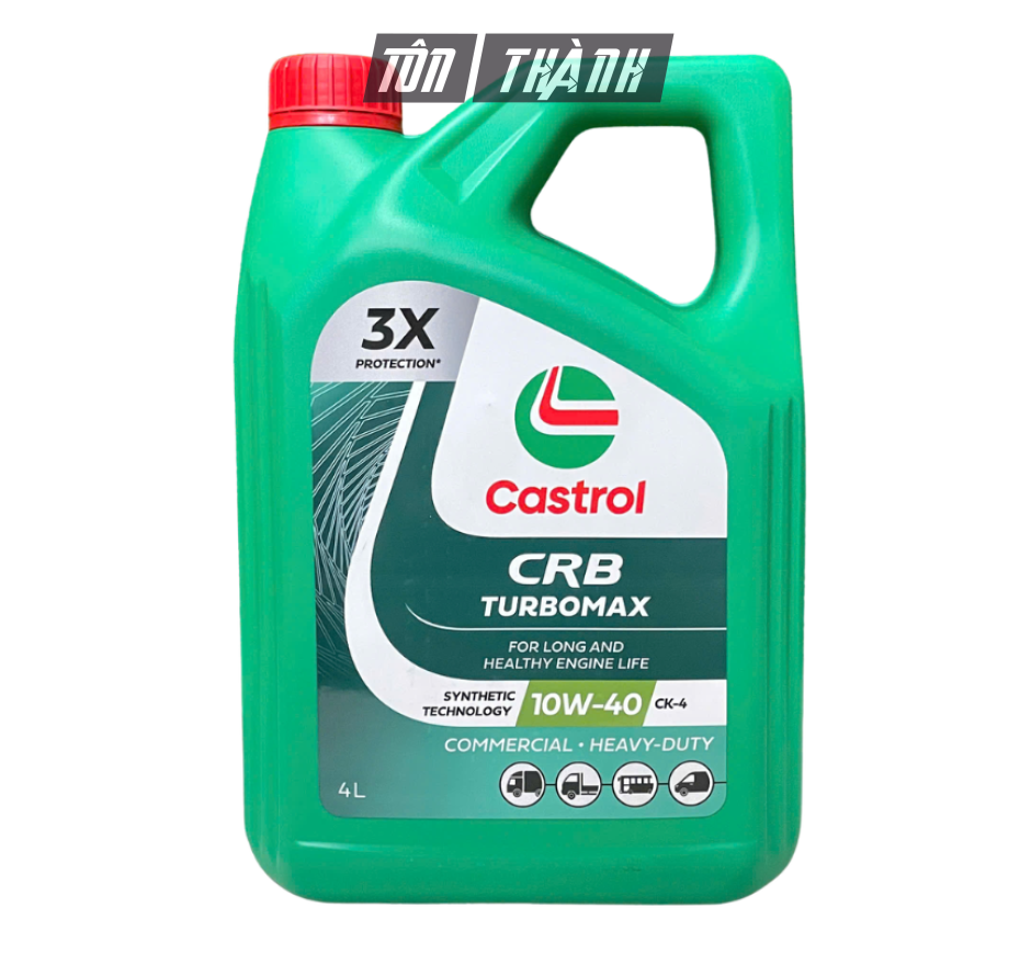 Dầu Động Cơ Diesel Castrol CRB TURBOMAX 10W-40 CK-4 (4 Lít) - Nhập Khẩu Hàn Quốc