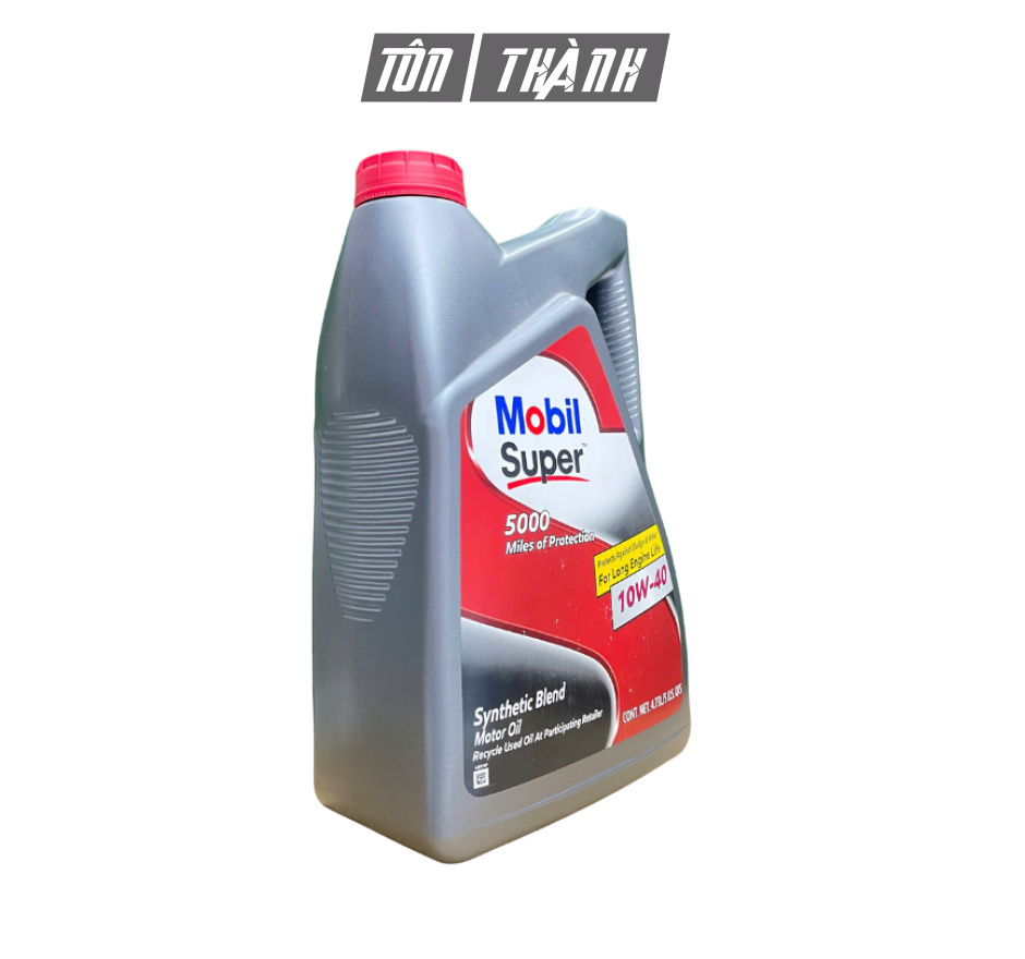 Dầu Động Cơ Xăng Mobil Super 5000 10W-40 SP (5 Lít) - Tổng Hợp Toàn Phần