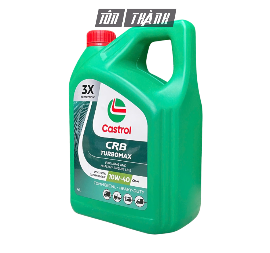 Dầu Động Cơ Diesel Castrol CRB TURBOMAX 10W-40 CK-4 (4 Lít) - Nhập Khẩu Hàn Quốc