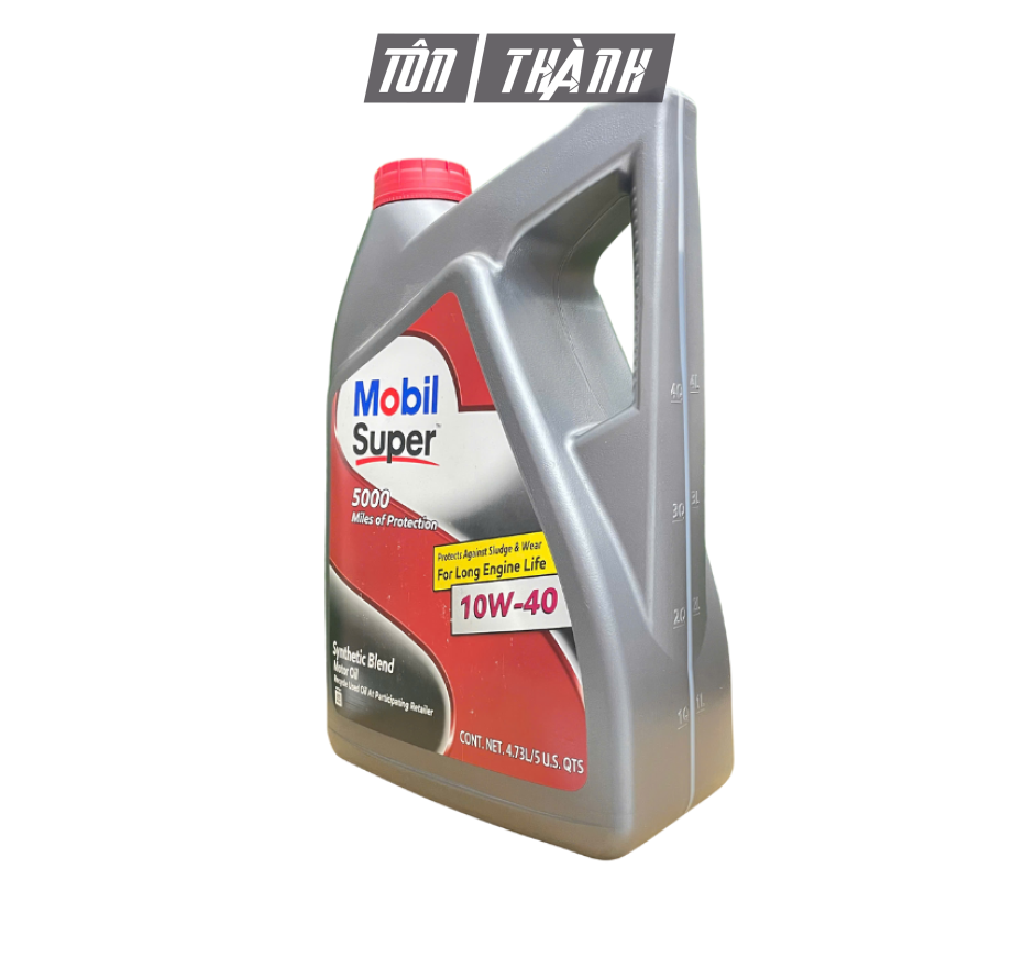 Dầu Động Cơ Xăng Mobil Super 5000 10W-40 SP (5 Lít) - Tổng Hợp Toàn Phần