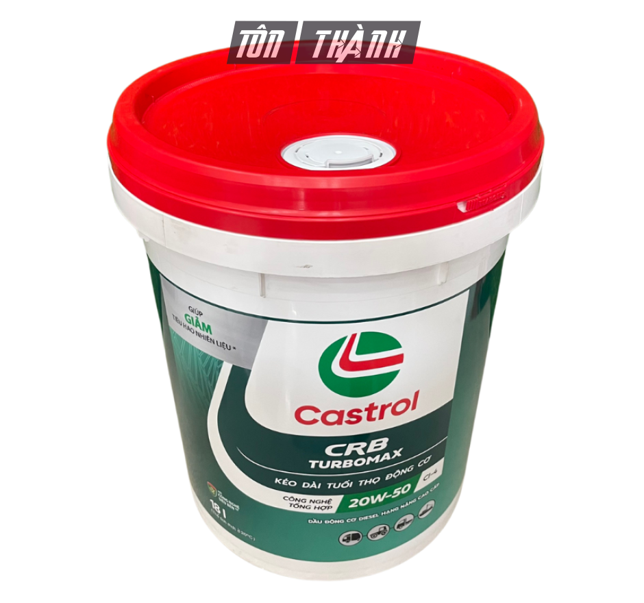DẦU NHỚT ĐỘNG CƠ CASTROL CRB TURBOMAX 3X 20W50 CI-4 (18 LÍT)