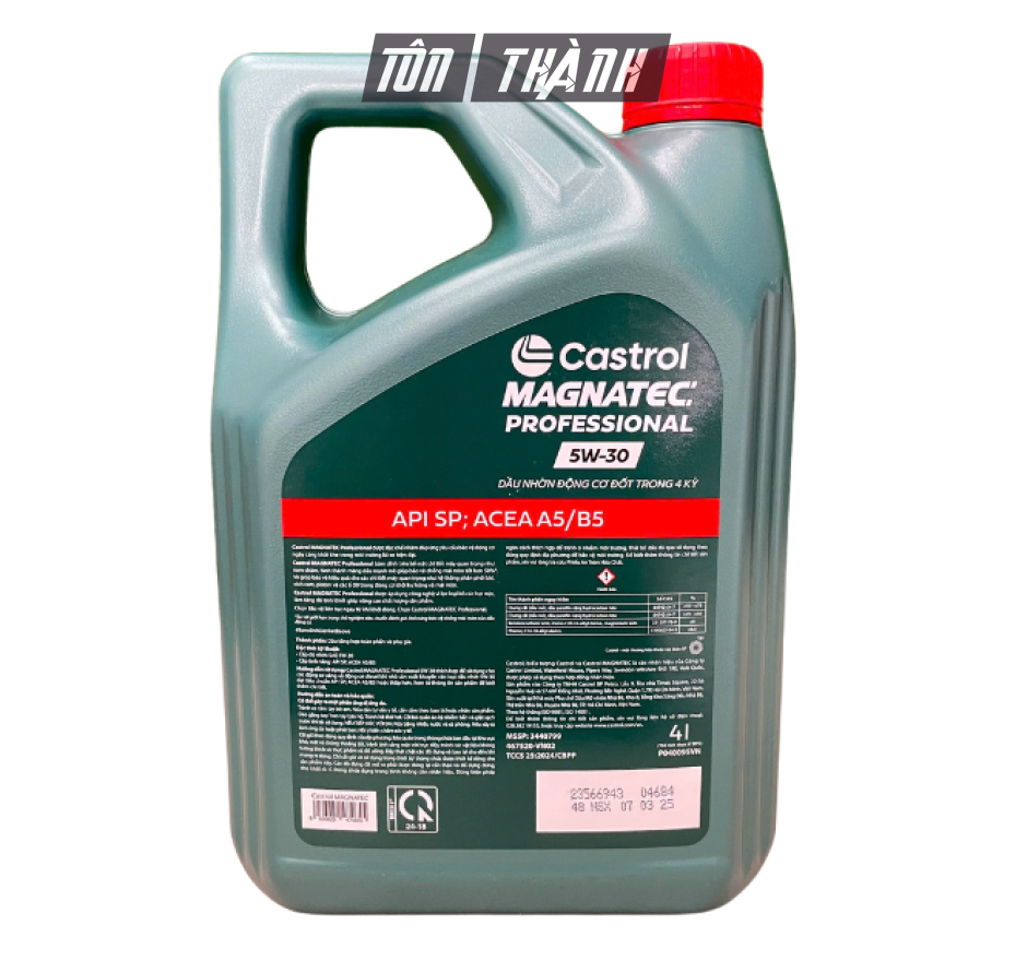 DẦU NHỚT ĐỘNG CƠ CASTROL MAGNATEC TRUNG HÒA CO2 5W30 (4 LÍT)