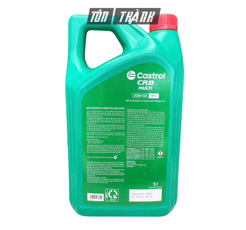 DẦU NHỚT ĐỘNG CƠ CASTROL CRB MULTI 20W50 CH-4 (5 LÍT)