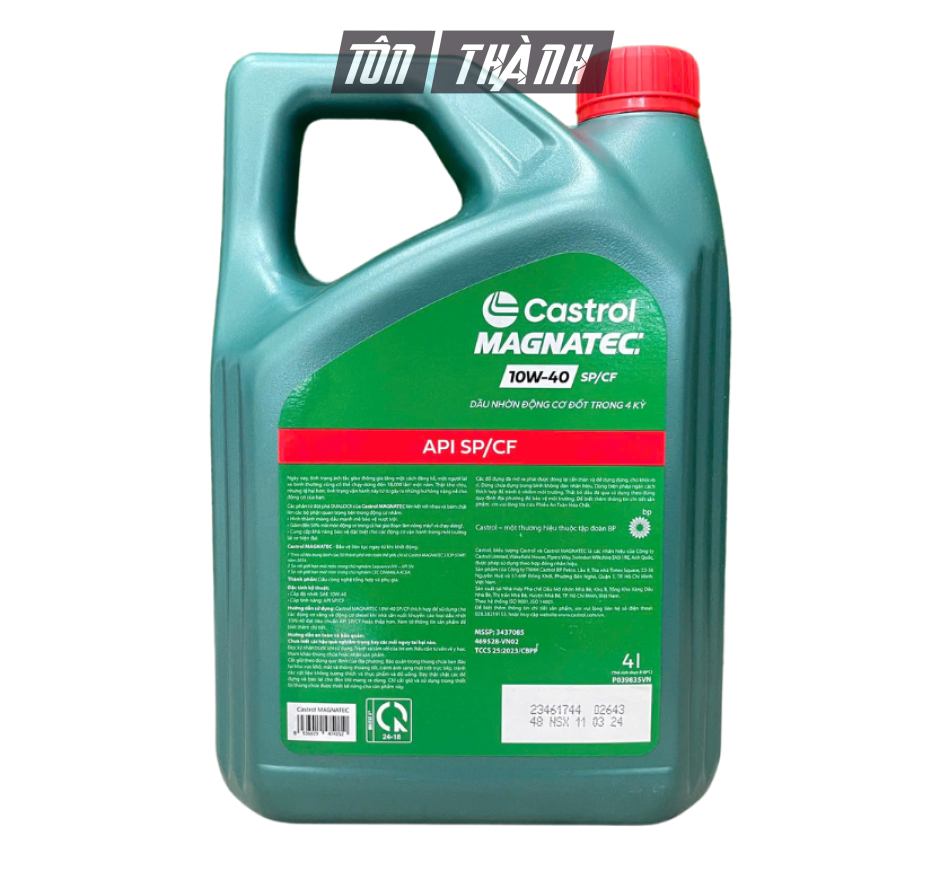 DẦU NHỚT ĐỘNG CƠ CASTROL MAGNATEC TRUNG HÒA CO2 10W-40 (4 LÍT)