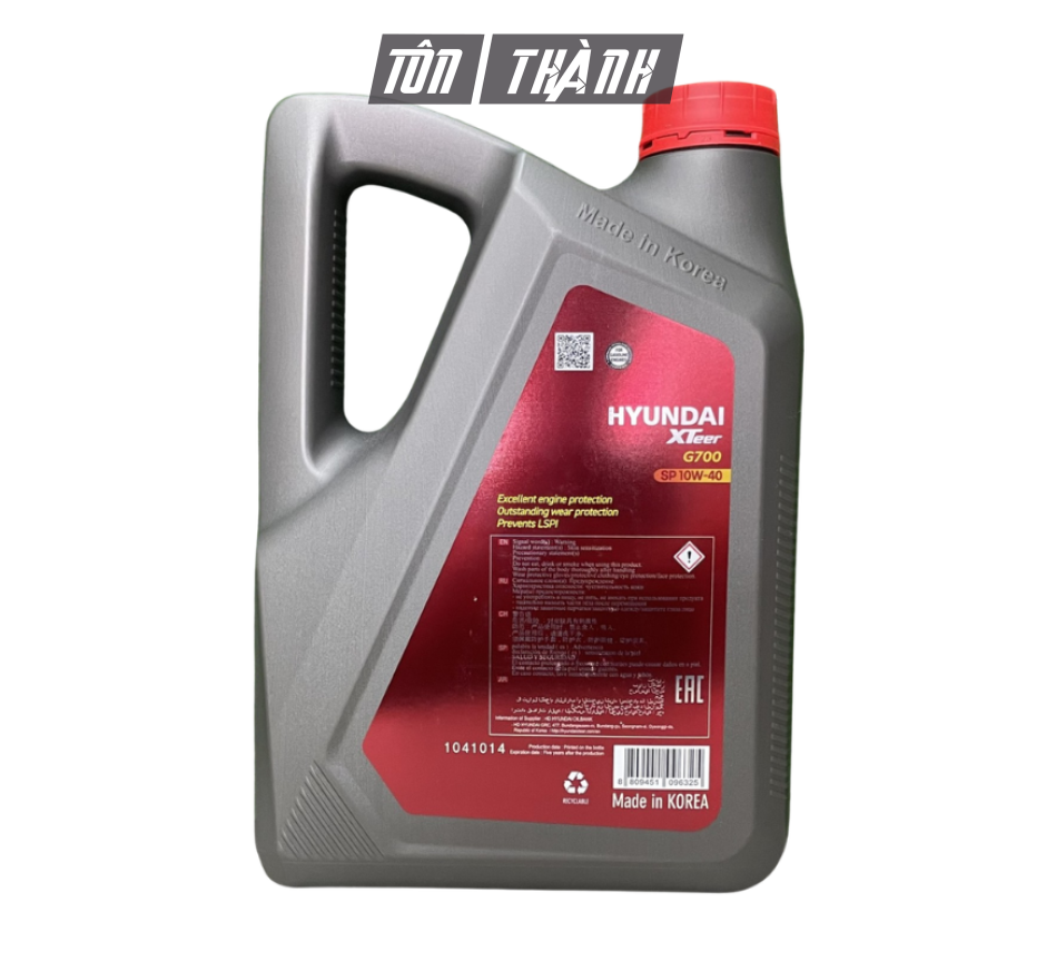 DẦU NHỚT Ô TÔ MÁY XĂNG HYUNDAI XTEER G700 10W40 (4 LÍT)