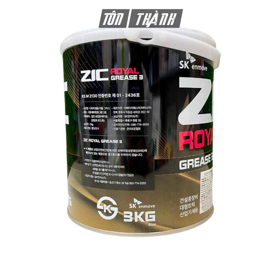 MỠ ZIC ROYAL GREASE 3 (3KG) NHẬP KHẨU HÀN QUỐC