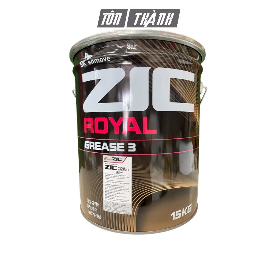 Mỡ bôi trơn đa dụng ZIC ROYAL GREASE 3 (15kg) nhập khẩu Hàn Quốc