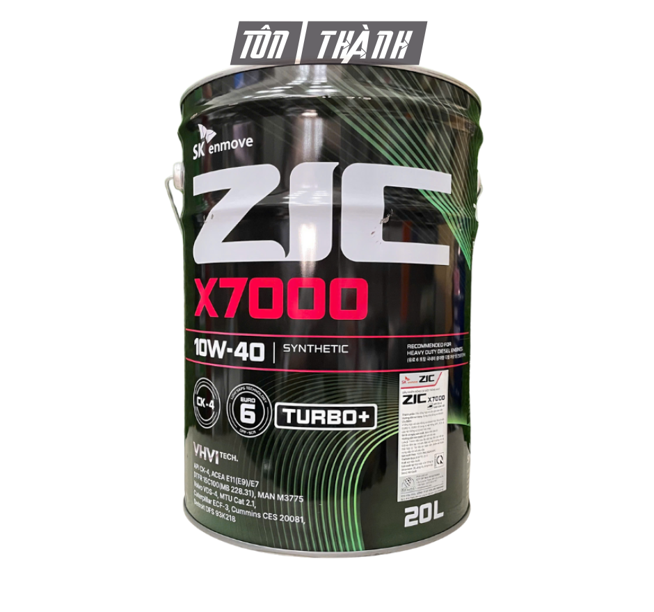 DẦU NHỚT XE TẢI NẶNG SK ZIC X7000 10W40 CK-4 (20 LÍT)