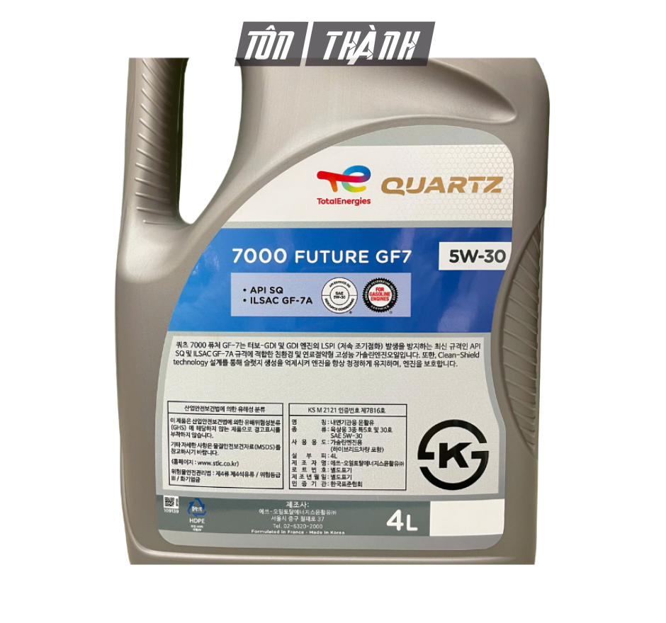 Dầu Động Cơ Xăng Total Quartz 7000 SQ/GF-7A 5W-30 (4 Lít) - Nhập Khẩu Hàn Quốc