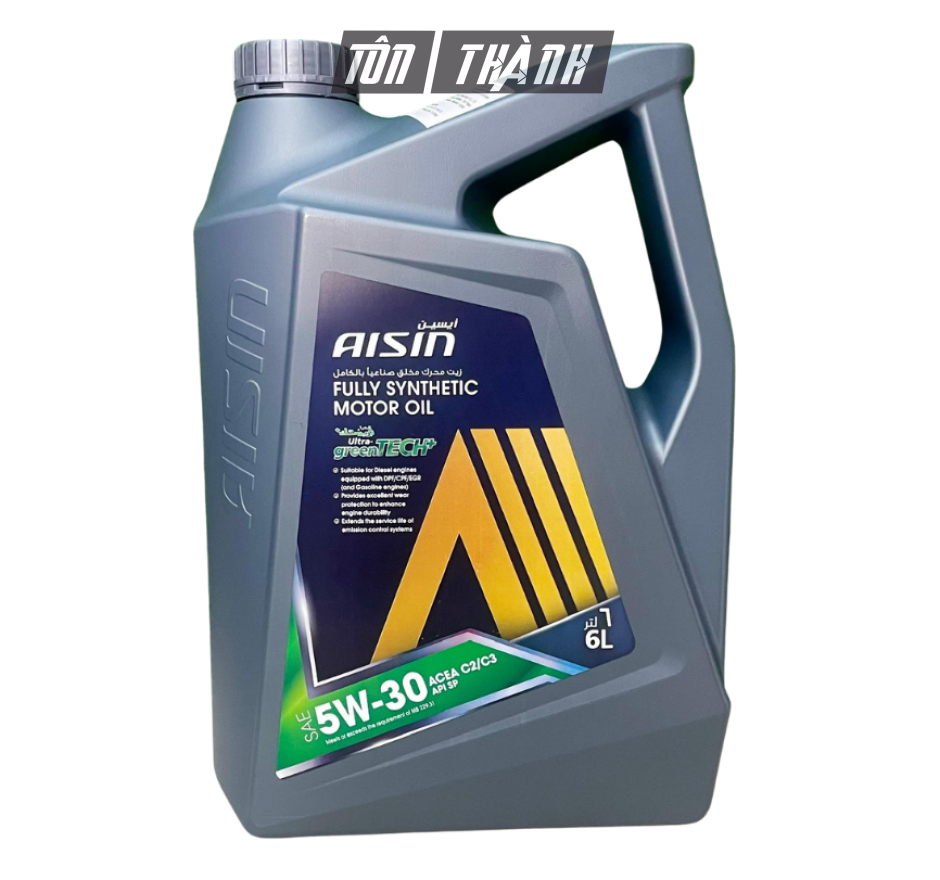 Dầu động cơ AISIN greenTECH+ Fully Synthetic 5W-30 SP (6 Lít)