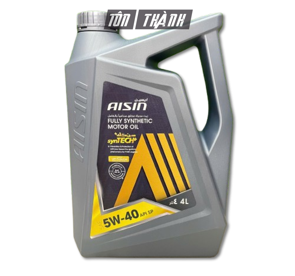 Dầu động cơ AISIN synTECH+ Fully Synthetic 5W-40 SP (4 Lít)