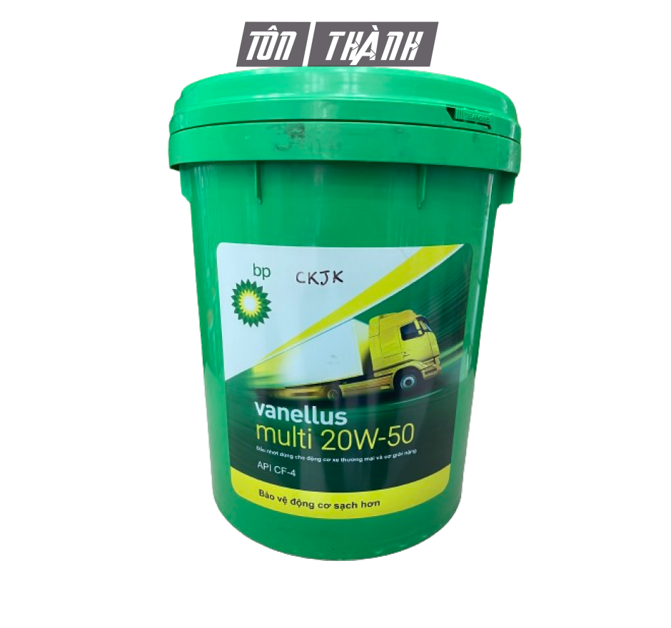 DẦU NHỚT ĐỘNG CƠ BP VANELLUS MULTI 20W50 CF-4 (18 LÍT)