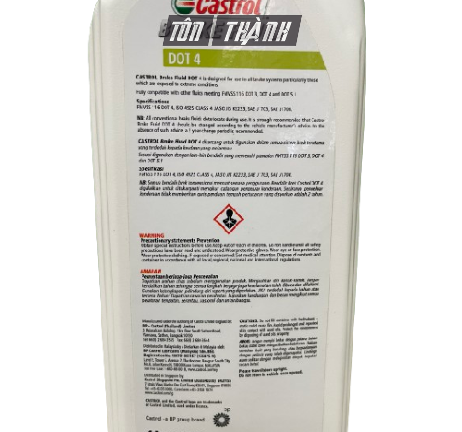 DẦU PHANH XE Ô TÔ CAO CẤP CASTROL BRAKE FLUID DOT 4 (1 LÍT)