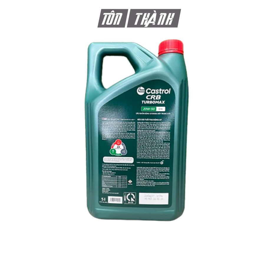 DẦU NHỚT CASTROL CRB TURBOMAX 20W50 CI-4 (5 LÍT)	