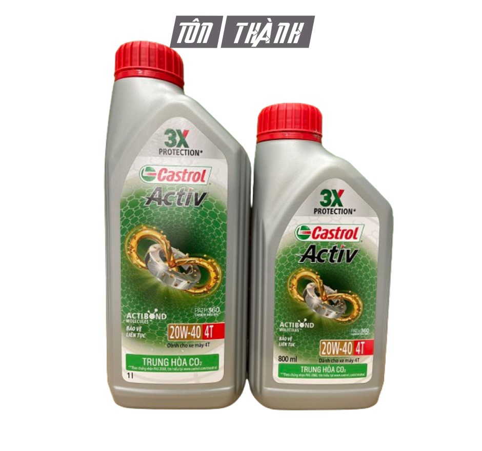 NHỚT XE SỐ CASTROL ACTIV - 20W40 (1 Lít & 0.8 Lít)