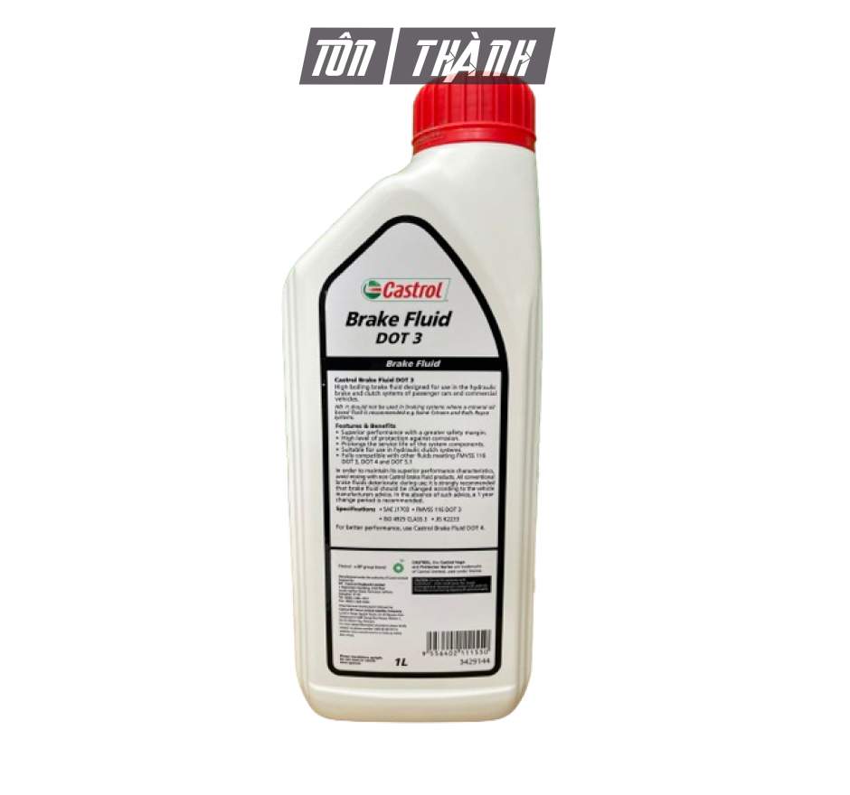DẦU PHANH XE Ô TÔ CAO CẤP CASTROL BRAKE FLUID DOT 3 (1 LÍT)