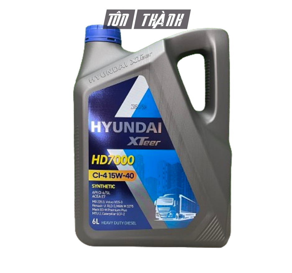 DẦU NHỚT ĐỘNG CƠ HYUNDAI XTEER HD7000 15W40 (6 LÍT)