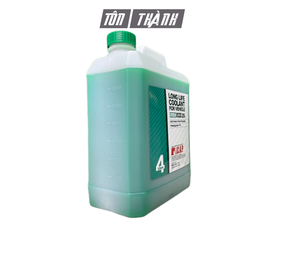 NƯỚC GIẢI NHIỆT LÀM MÁT ĐỘNG CƠ J.C.A.P XE Ô TÔ DU LỊCH XANH (4 LÍT)