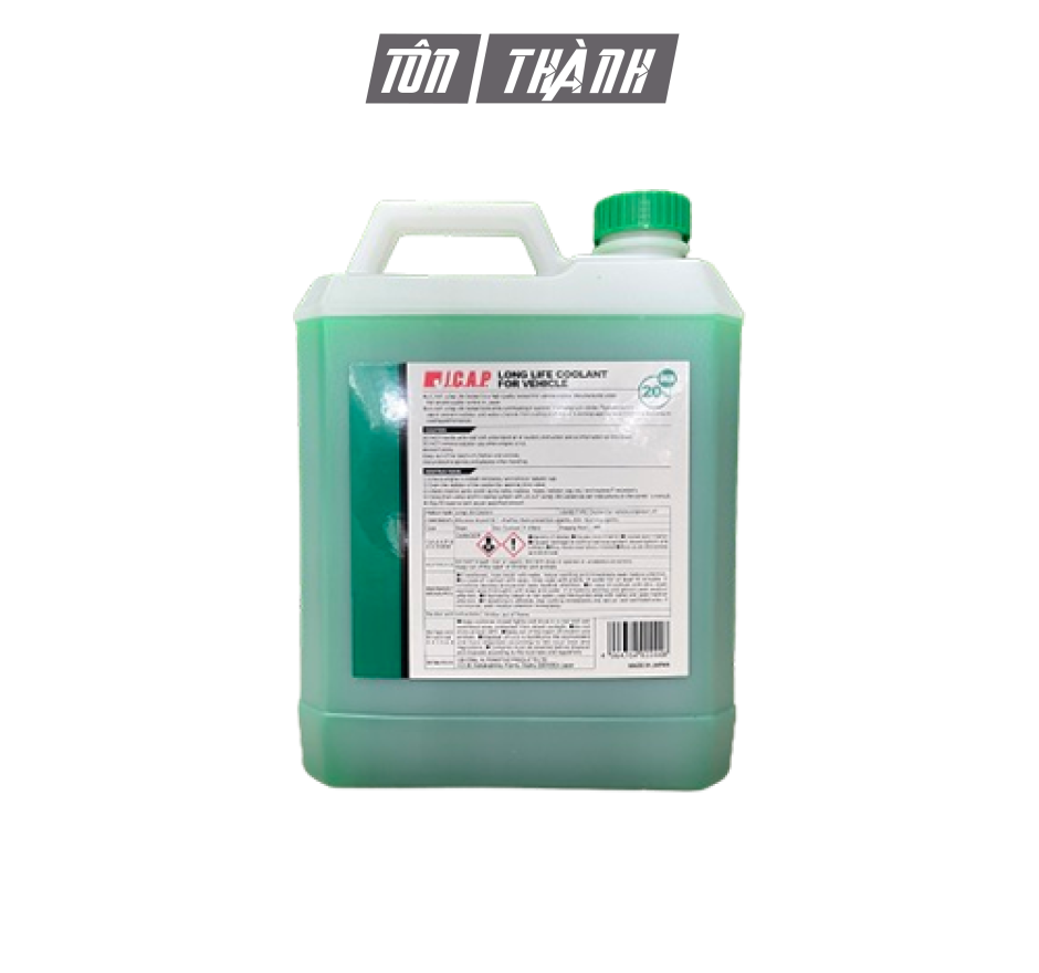 NƯỚC GIẢI NHIỆT LÀM MÁT ĐỘNG CƠ J.C.A.P XE Ô TÔ DU LỊCH XANH (4 LÍT)