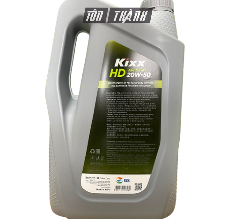 Dầu Động Cơ Bán Tổng Hợp KIXX HD CF-4 20W50 (6 lít)