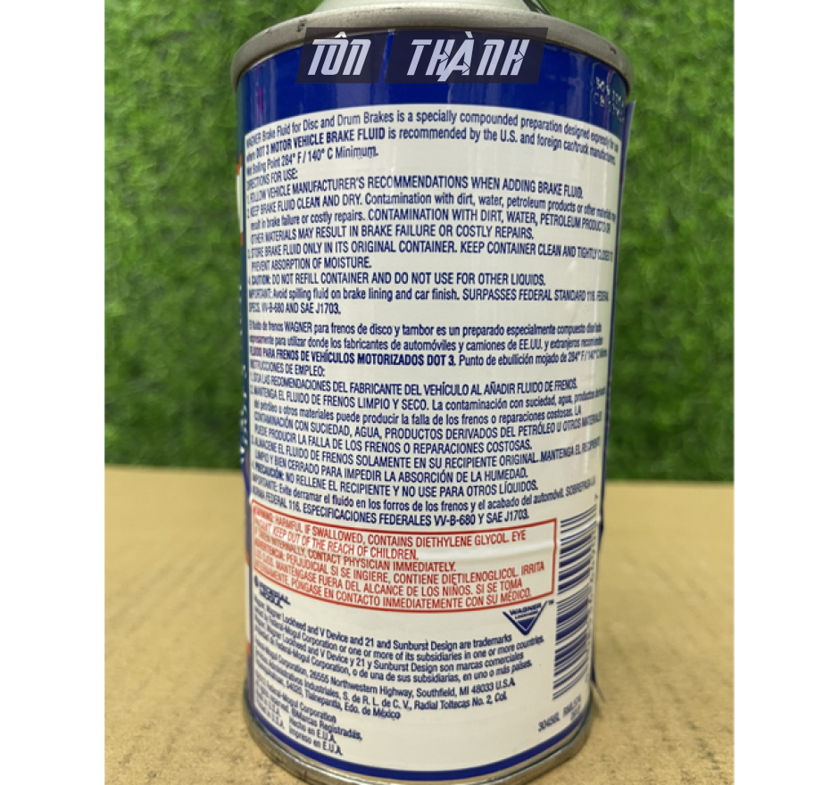 DẦU PHANH DOT3 WAGNER LOCKHEED DOT 3 (WAGNER 21) 355ML/ 946ML