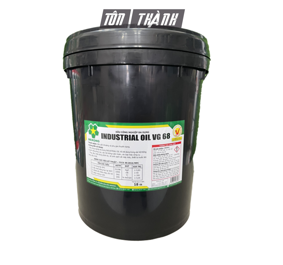 DẦU THỦY LỰC ĐA DỤNG MEKONG INDUSTRIAL OIL VG 68 - NHỚT 10 (18 LÍT)