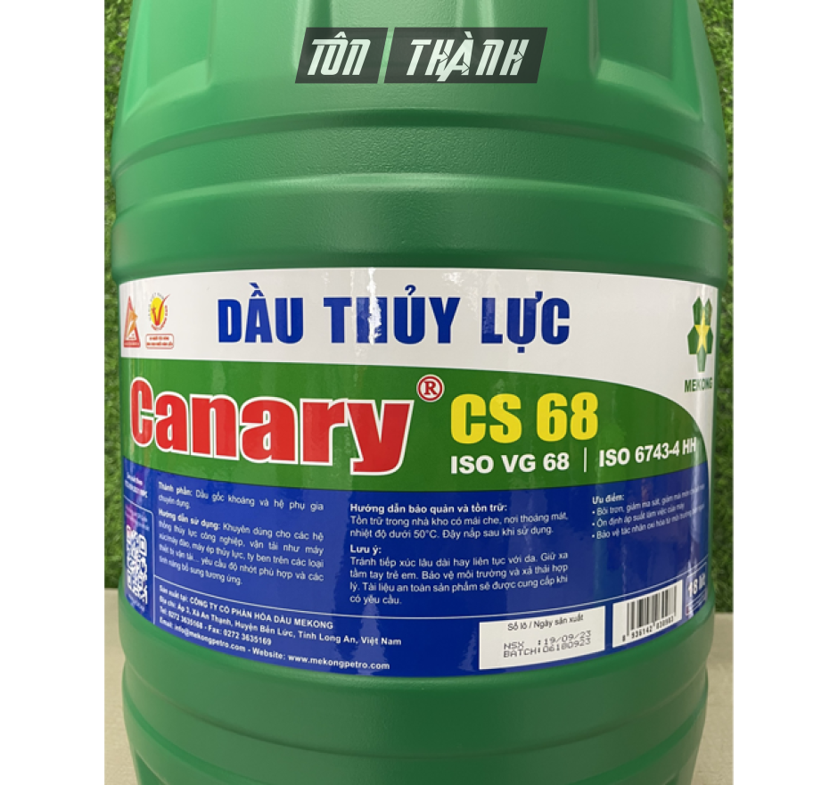 DẦU THỦY LỰC MEKONG CANARY CS 68 - NHỚT 10 (18 LÍT)