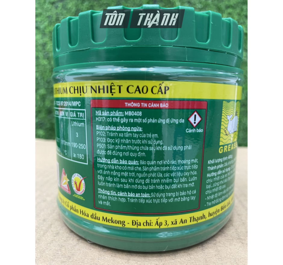 MỠ MEKONG CHỊU NHIỆT LITOL 3 400G ĐA DỤNG