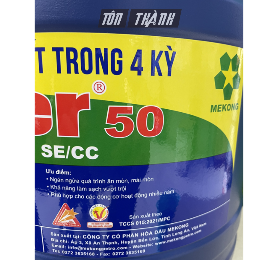 DẦU NHỚT API SAE 50 SPIDER MEKONG (18 LÍT)