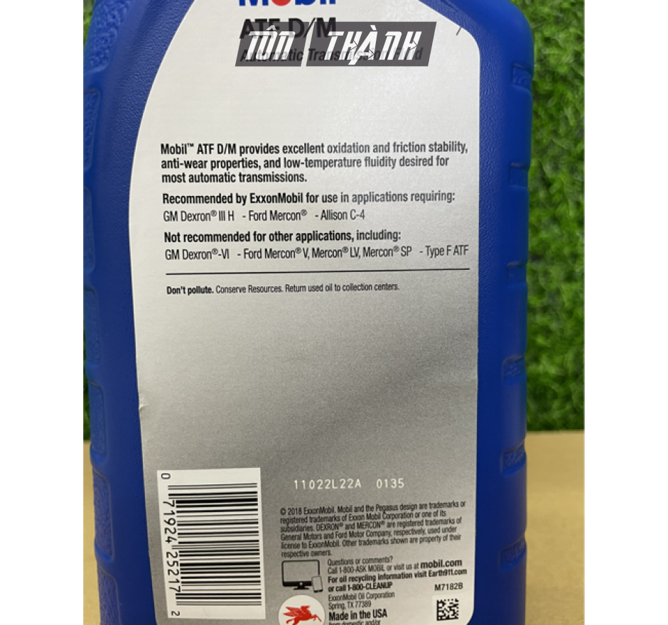 DẦU TRỢ LỰC TAY LÁI HỘP SỐ TỰ ĐỘNG MOBIL ATF D/M 946ML - NHẬP KHẨU MỸ
