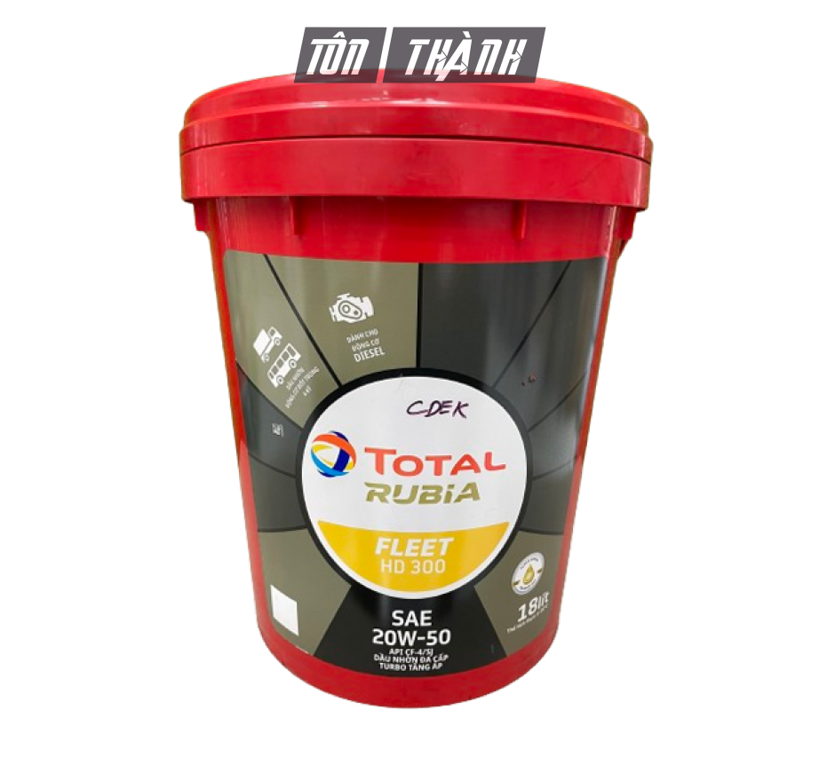 DẦU NHỚT ĐỘNG CƠ TOTAL RUBIA FLEET HD300 20W-50 (18 LÍT)