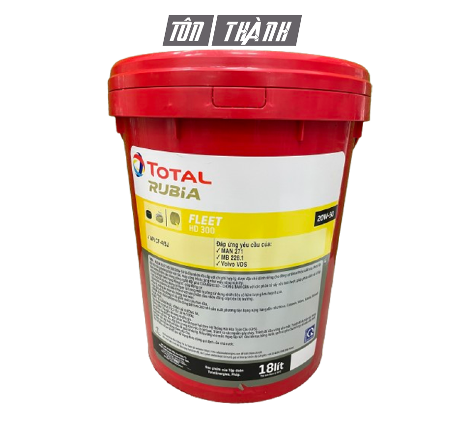 DẦU NHỚT ĐỘNG CƠ TOTAL RUBIA FLEET HD300 20W-50 (18 LÍT)