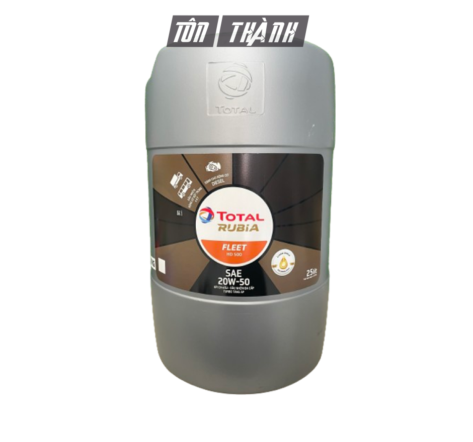 DẦU ĐỘNG CƠ DIESEL TOTAL RUBIA FLEET HD 500 20W-50 (25 LÍT)