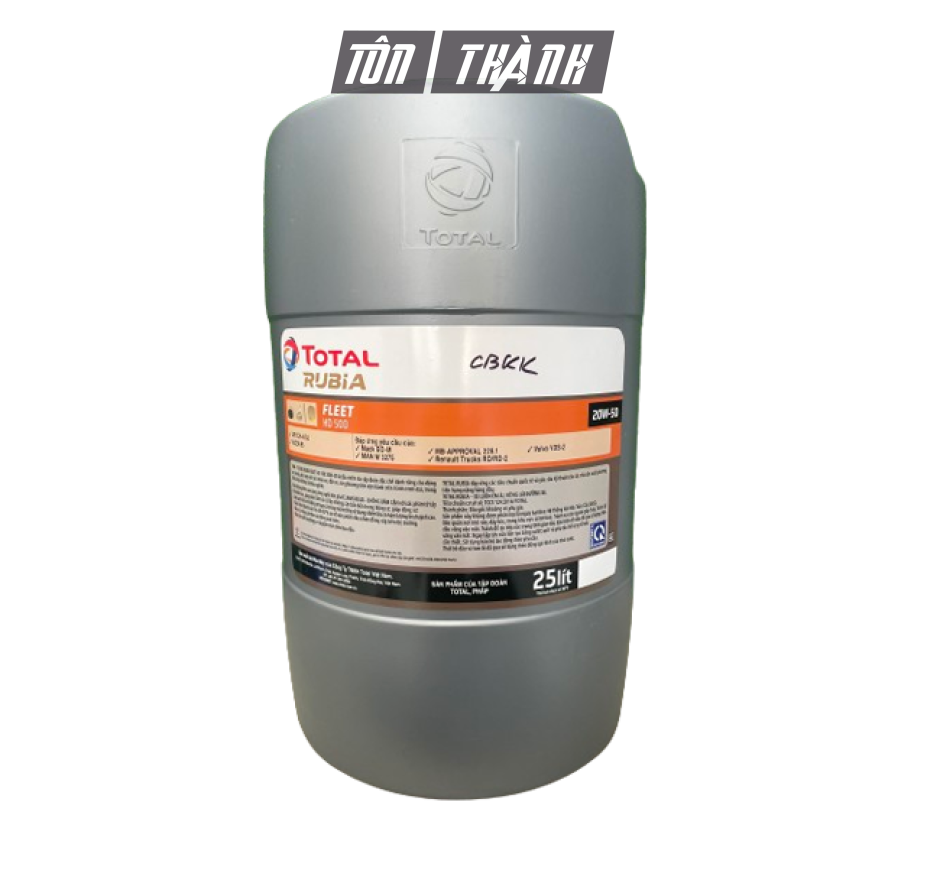DẦU ĐỘNG CƠ DIESEL TOTAL RUBIA FLEET HD 500 20W-50 (25 LÍT)