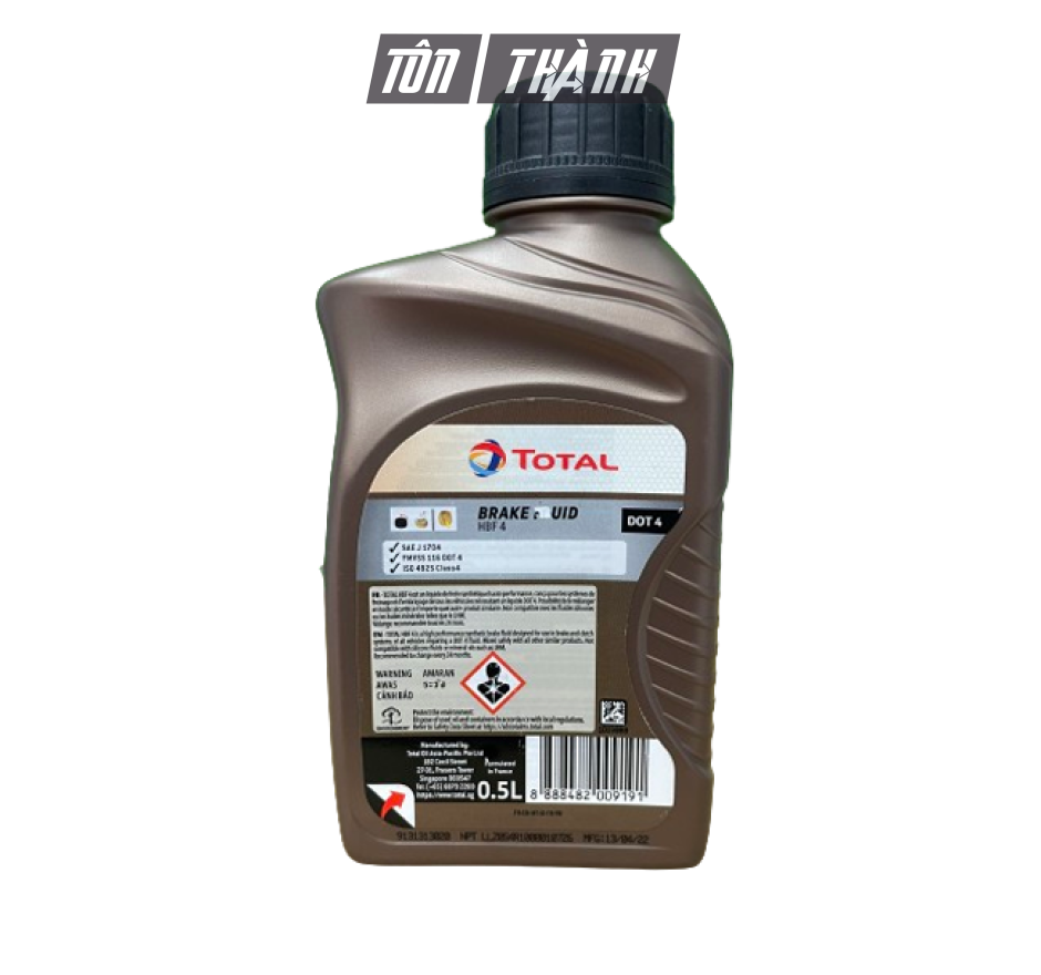 DẦU PHANH CAO CẤP TỔNG HỢP TOTAL HBF4 DOT 4 (500ML)