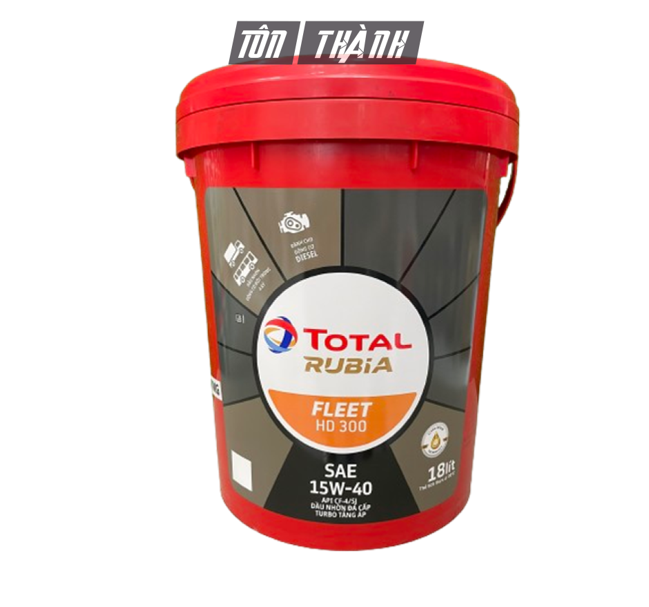 DẦU ĐỘNG CƠ DIESEL TOTAL RUBIA FLEET HD 300 SAE 15W-40 (18 LÍT)
