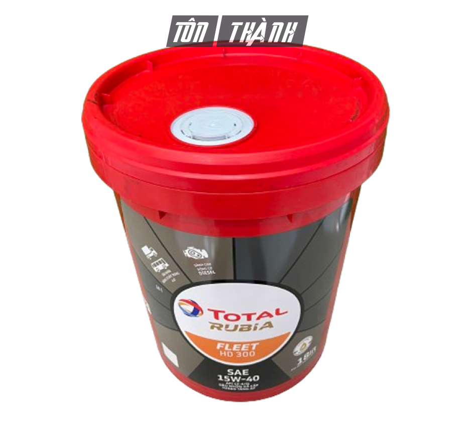 DẦU ĐỘNG CƠ DIESEL TOTAL RUBIA FLEET HD 300 SAE 15W-40 (18 LÍT)