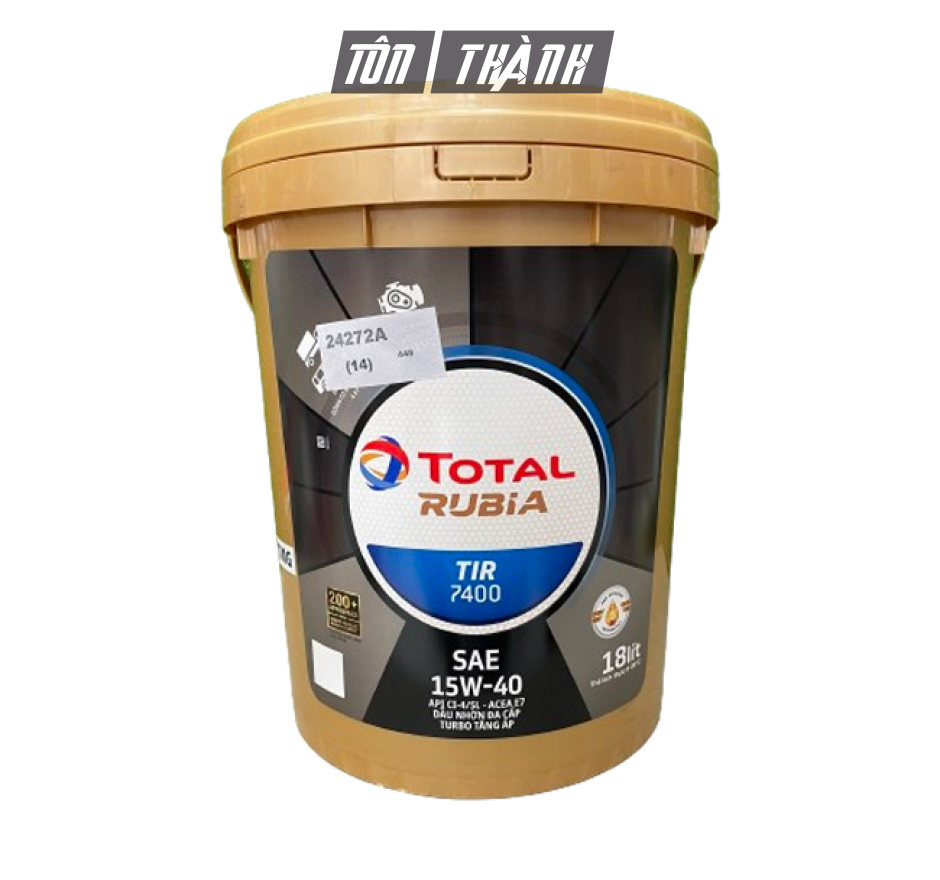DẦU ĐỘNG CƠ TOTAL RUBIA TIR 7400 15W-40 (18 LÍT)