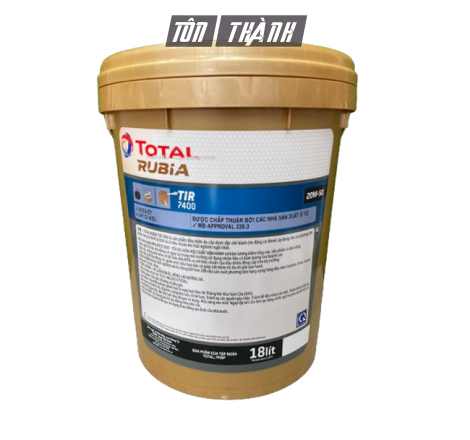 DẦU ĐỘNG CƠ TOTAL RUBIA TIR 7400 20W-50 (18 LÍT)