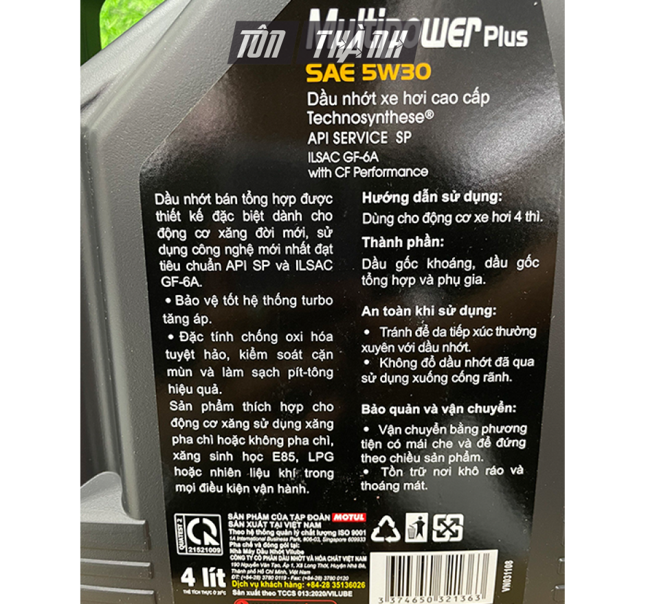 DẦU NHỚT CAO CẤP MOTUL MULTIPOWER PLUS 5W30 (4 LÍT)