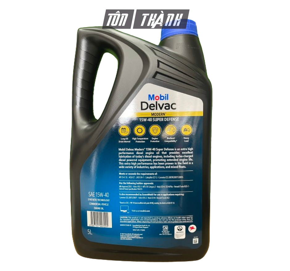 DẦU NHỚT ĐỘNG CƠ DIESEL MOBIL DELVAC 15W-40 (5 LÍT)