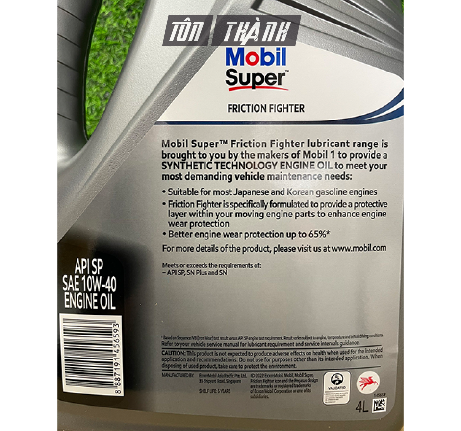 DẦU NHỚT MOBIL SUPER 10W-40 API SP (4 LÍT)