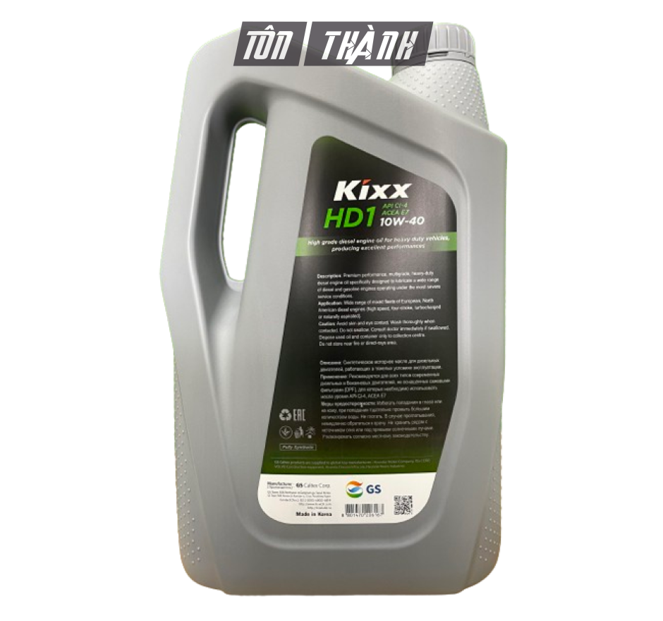 DẦU ĐỘNG CƠ KIXX HD1 API CI-4/SL ACEA 7 10W40 - CHUYÊN DỤNG CHO XE MÁY DẦU (6 LÍT)