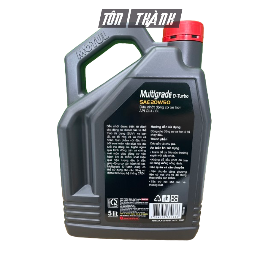 DẦU NHỚT CAO CẤP MOTUL MULTIGRADE D-TURBO 20W50 (5 LÍT)