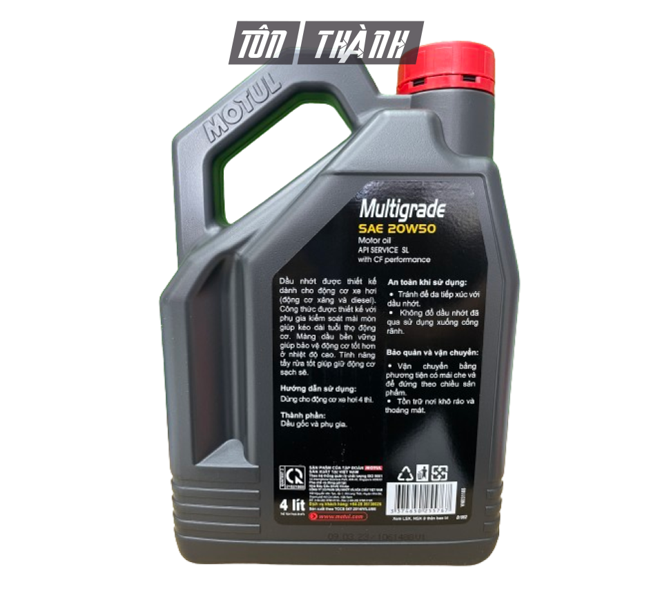 DẦU NHỚT CAO CẤP MOTUL MULTIGRADE D-TURBO 20W50 (5 LÍT)