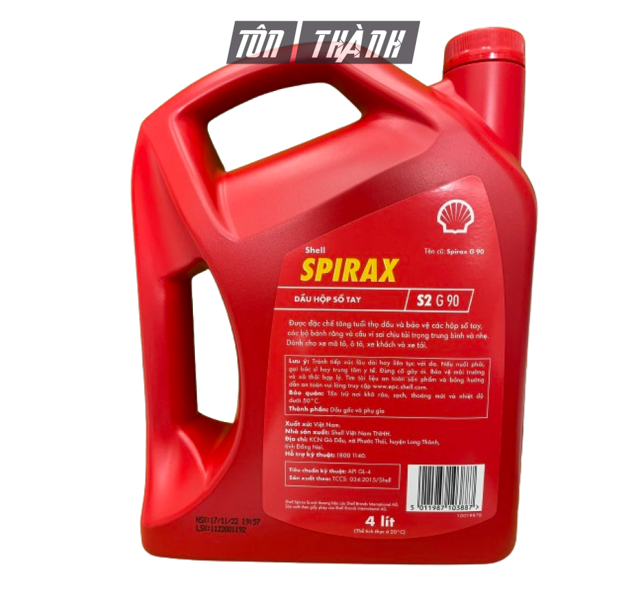 DẦU HỘP SỐ SHELL SPIRAX  S2 G-90 (4 LÍT)