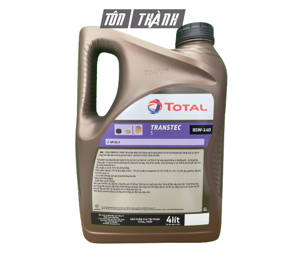 DẦU CẦU Ô TÔ TOTAL TRANSTEC 5 85W-140 (4 LÍT)
